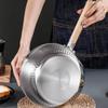 Stainless Steel Soup Pot Snow Pot Flat Bottom Non-Stick Wok Solid Wood Handle With Hook Stew Pot Milk Pot Kitchen Cookware
