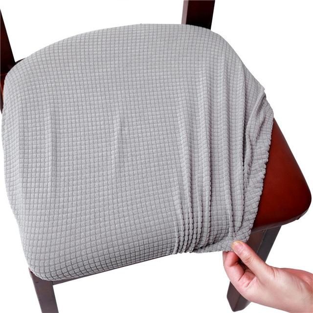 Corn Fleece Fabric Chair Cushion Cover Dining Room Office Home Elasticized Elastic Spandex Round Chair Protective Covers Removable Seat Protectors