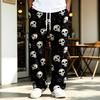 Men's Long Halloween Print Knit Pants for Holiday Costume