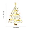 Christmas Window Clings PVC Golden Christmas Tree Electrostatic Door Clings Indoor Holiday Glass Decals Decorations For