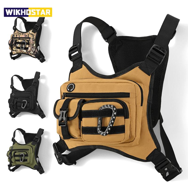 Outdoor Tactical Chest Bag for Men Utility EDC Travel Chest Pack for Running Hiking Chest Vest Holster