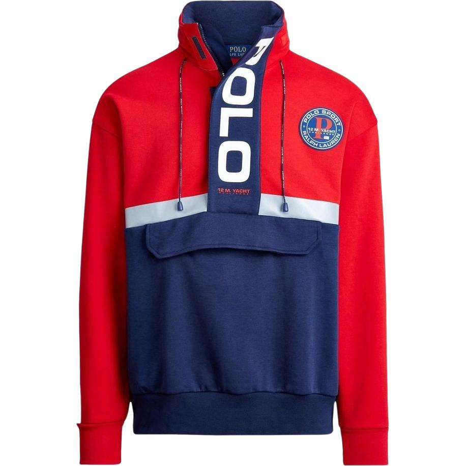 

Polo Ralph Lauren Logo Print Half-Zip Windbreaker Hoodie Men hoodies 710790863-001 S