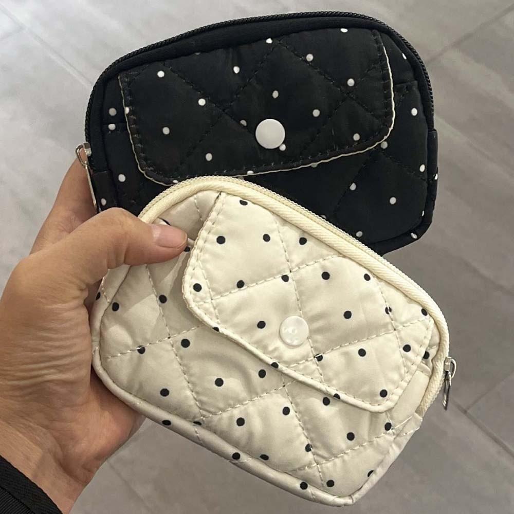 Polka Dot Tampon Storage Bag Large Capacity Pouches Bag Organizer Portable Cotton Coin Purse Daily