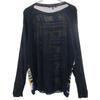 Celine 90s Made In Italy Old JSC Period Long Sleeve Knit 42 Navy Women Used