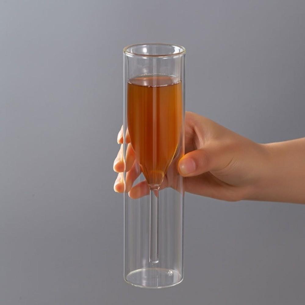 Weinspender Sektgläser doppelwandig Blasen-Weinglas Trinkgeschirr doppelwandige Tasse Hochzeiten