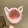 1PC Hairband Cat Coral Plush Headband Cute Soft Hair Bow Headband Hairband Wash Face Makeup Headband Bandage Girl Accessories