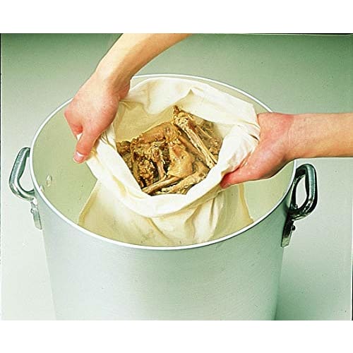 Endo Shoji TKG Dashi Strainer Bag, Width X Depth (mm) 400 X 450, Large, 100% Cotton, Double-Layered for Durability, Commercial Use, BDS04001