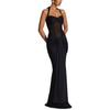 European & American Ruched Long Dress - Fashionable Sexy Open Back Hip-Hugging Style (2026 Collection)