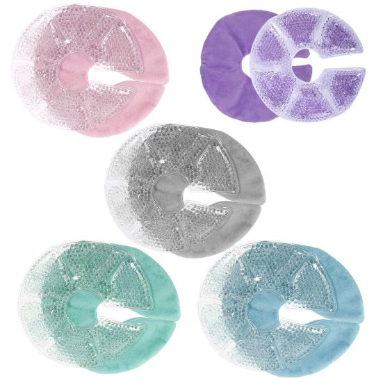 2Pcs Hot And Cold Breast Therapy Packs Improve Milk Flow Gel Cold Compress Reusable Heating Pads for Engorgement Clogged Ducts Nipple Pain Relief