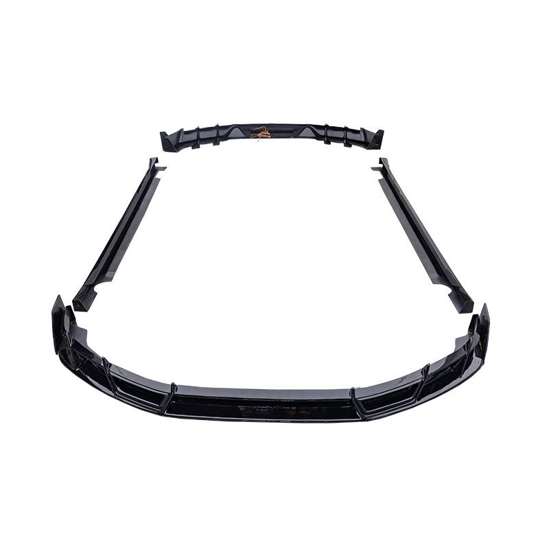 YU7 CMST Style Sports Modification Kit: Gloss Black ABS Front Lip, Rear Bumper, Side Skirts, Rear Spoiler Upgrade.
