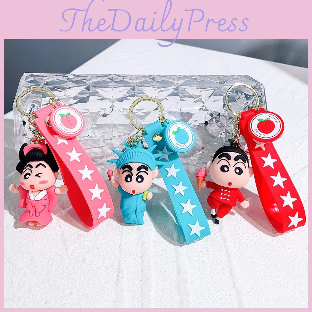 Crayon Shin-chan Pvc Keychain Cute Silicone Figure Keyring Birthday Gift