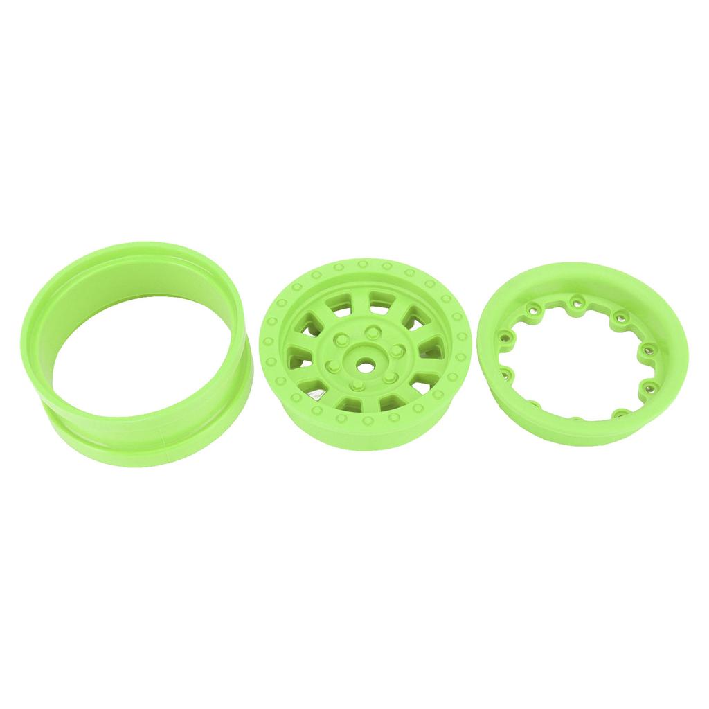 1.9in Wheel Rims RC Beadlock Wheels Rims for Axial SCX10 for Traxxas 110 RC Crawler Cars Green