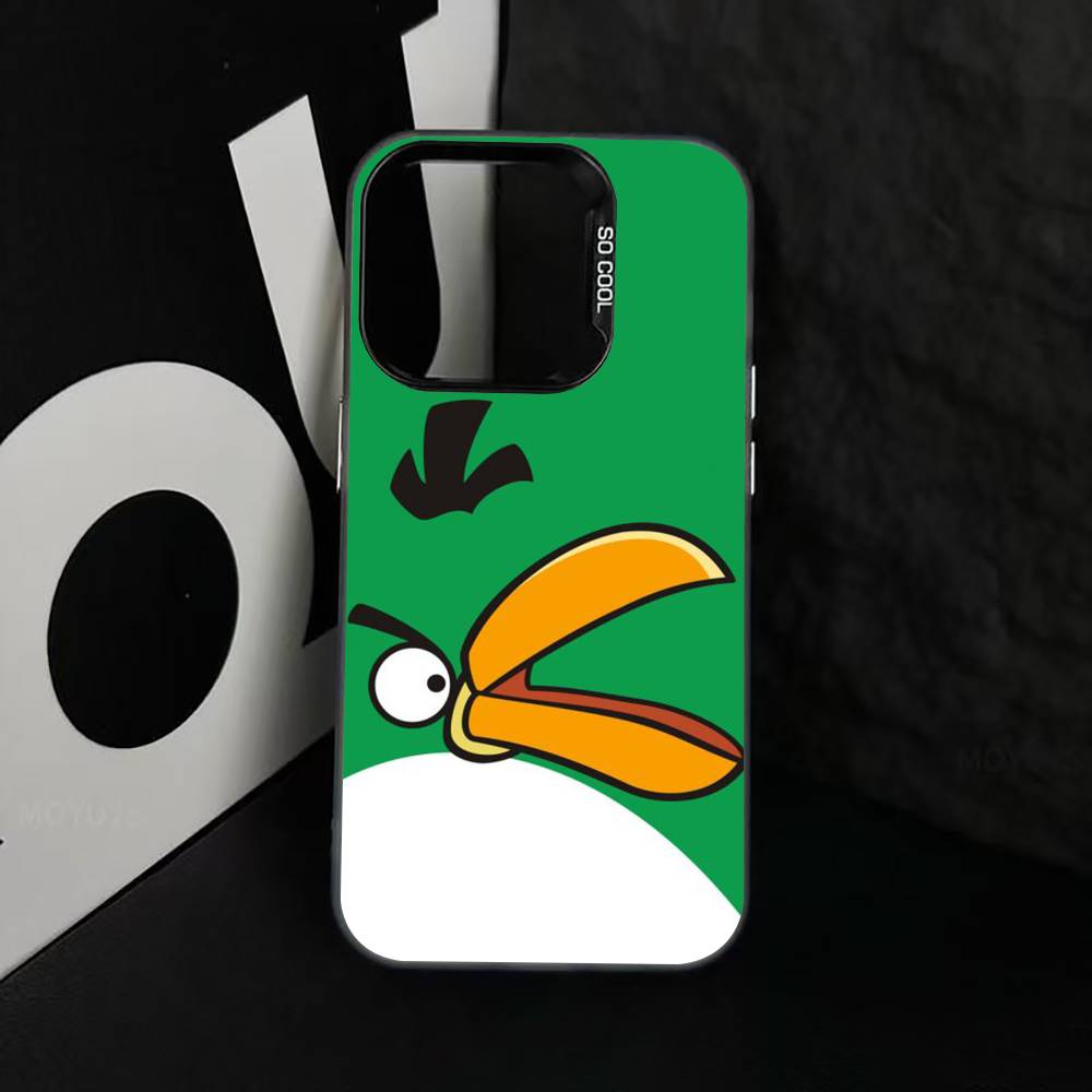 Funny Cartoon A-Angry B-Birds Phone Case For iPhone 17,16,15,14,13,12,11 Plus,Pro Max,XS,Colorful Silver Phone case Funda Cover