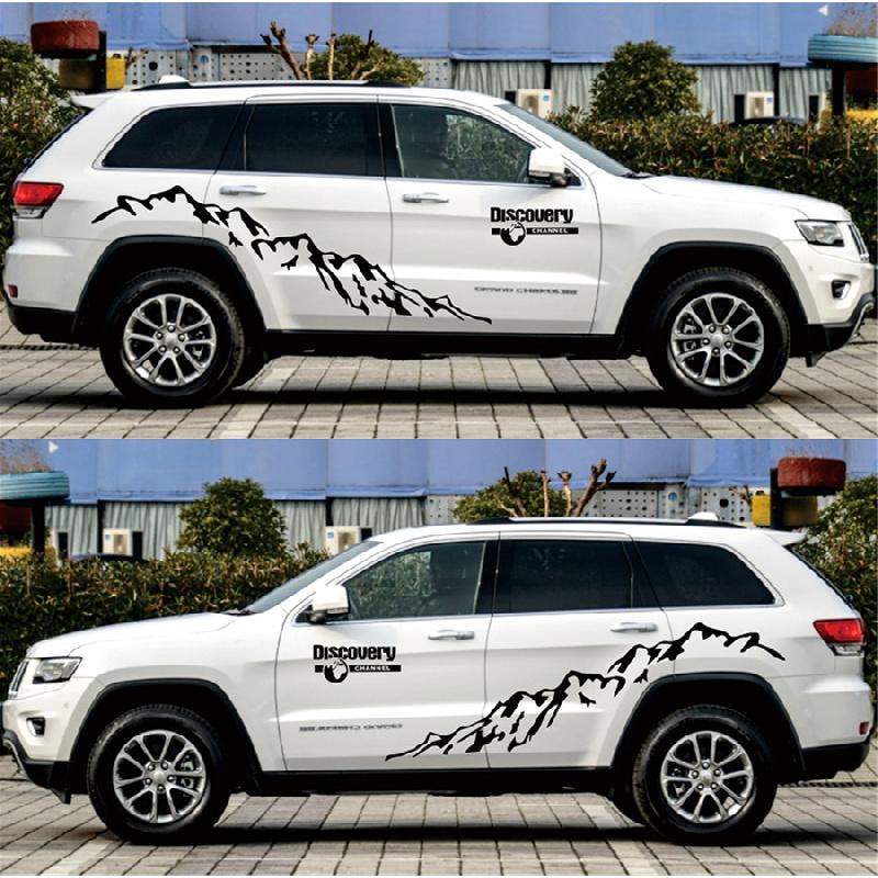 Vinyl Mountain Decal For Car Side Door Decoration, Auto Sticker, Decal For Toyota Prado Land Cruiser