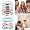 7PCS Colorful WWJD Bracelets Teen Girl Summer Beaded Bracelets Religious Stretch Bracelets What Would Jesus Do Bracelets