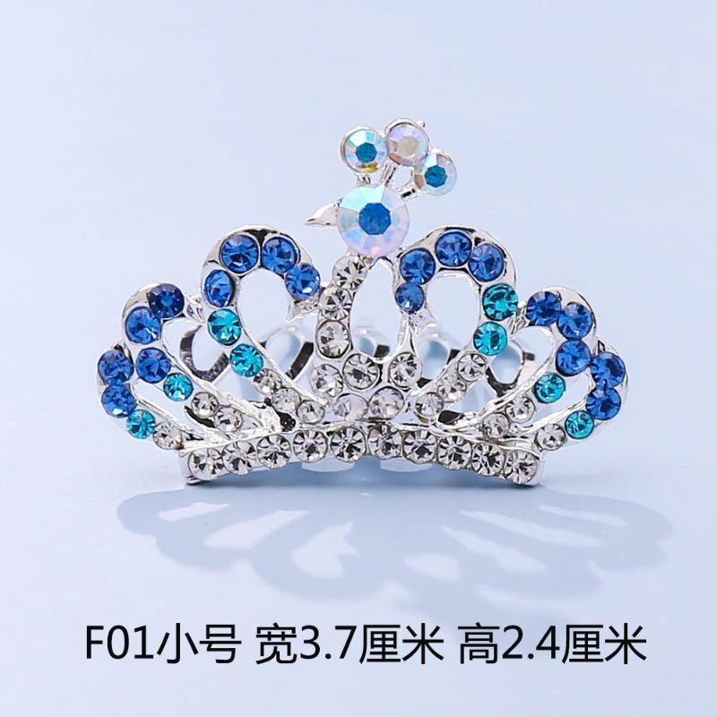 Crown Tiara Children's Princess Rhinestone Crown Hair Comb, Little Girl Birthday Gift Baby Hair Accessories Comb Accessories