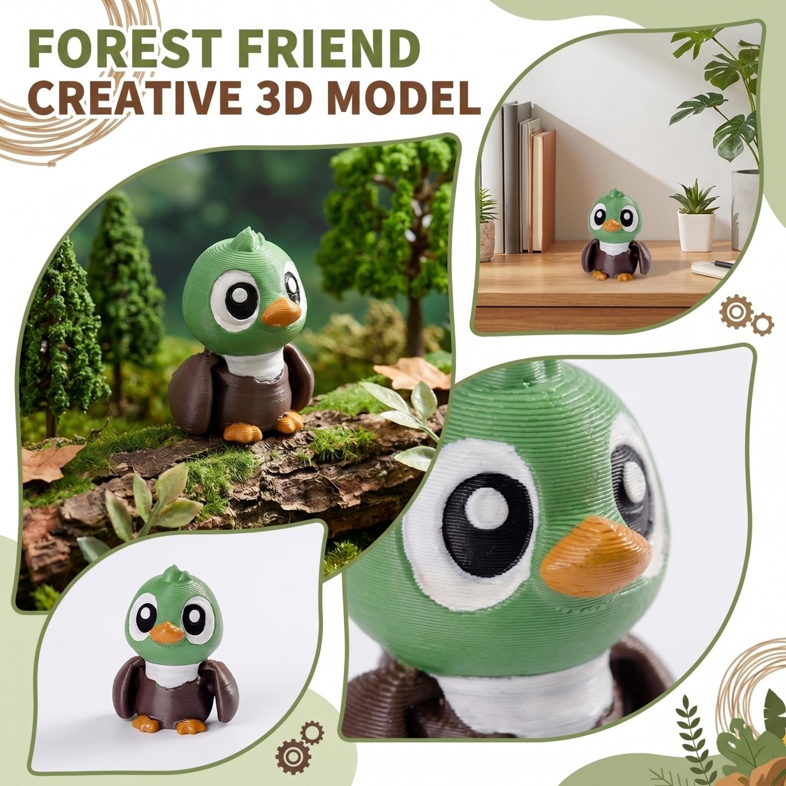 

3d Printed Color Creative Animal Model Figurine One Size