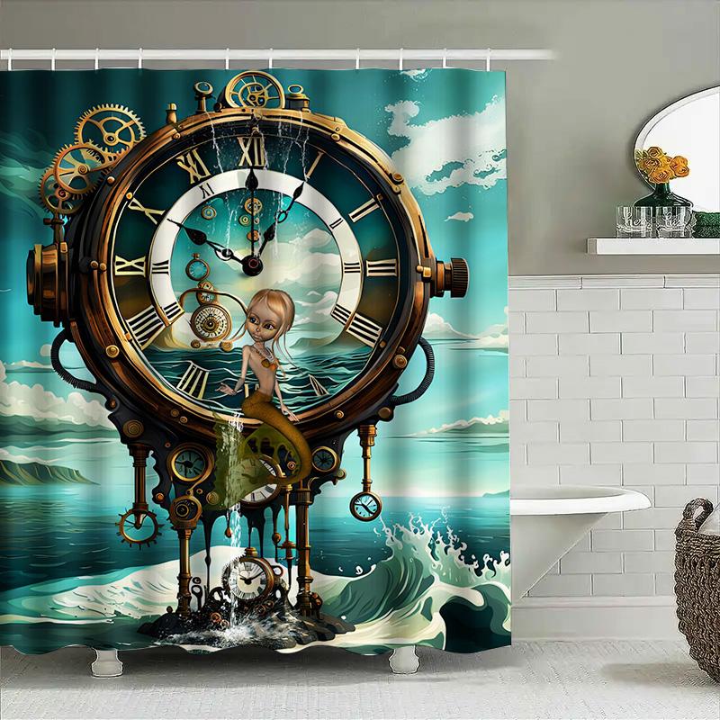 Steampunk Mermaid: Timeless Ocean Adventure Shower Curtain For A Unique And Imaginative Bathroom Dcor