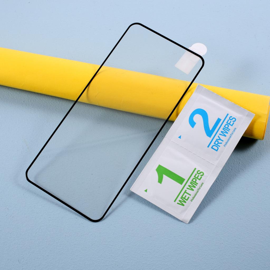 Full Coverage Screen Shield for Xiaomi Poco X3 Silk Printing Tempered Glass Protector (Full Glue)