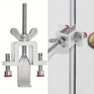 1PC Portable Door Lock Dual Nut Adjustment Body Hotel Door Locks Door Stop Travel Anti-theft Door Stopper Safety Lock