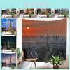 Nordische Paris Eiffelturm Landschaft Polyester Wandteppich Für Mietshausrenovierung Studentenwohnheim Wandhintergrund Hängetuch