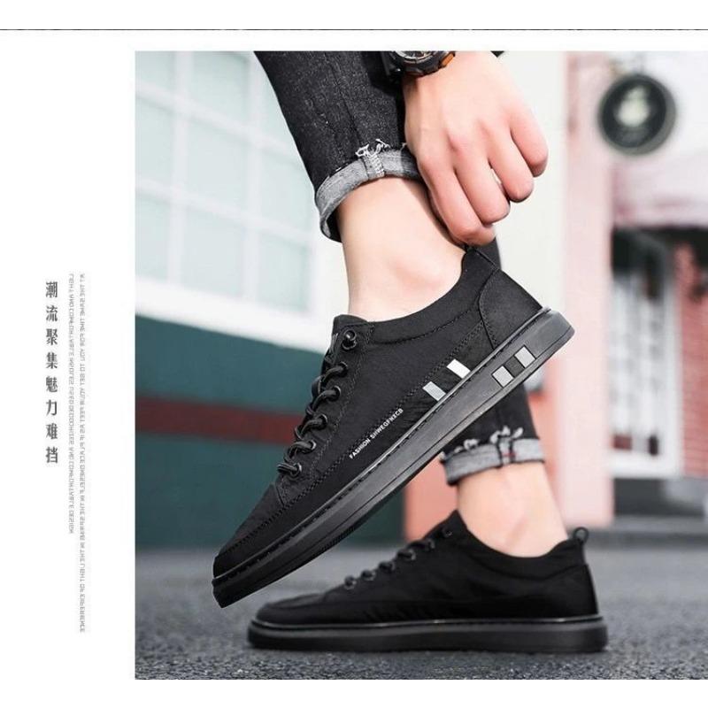 Mens Breathable Casual Low Top Skateboard Shoes Comfortable Daily Walking Footwear