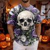 Men's Halloween Graphic T-Shirt Neck Short Sleeve Casual Top