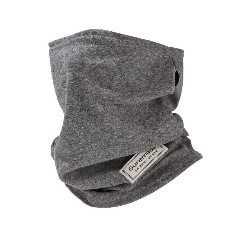 Autumn and Winter Multi-functional Ear Mask Thickened Single-layer Scarf Men's and Women's Solid Color Pullover Loose Neck Cover