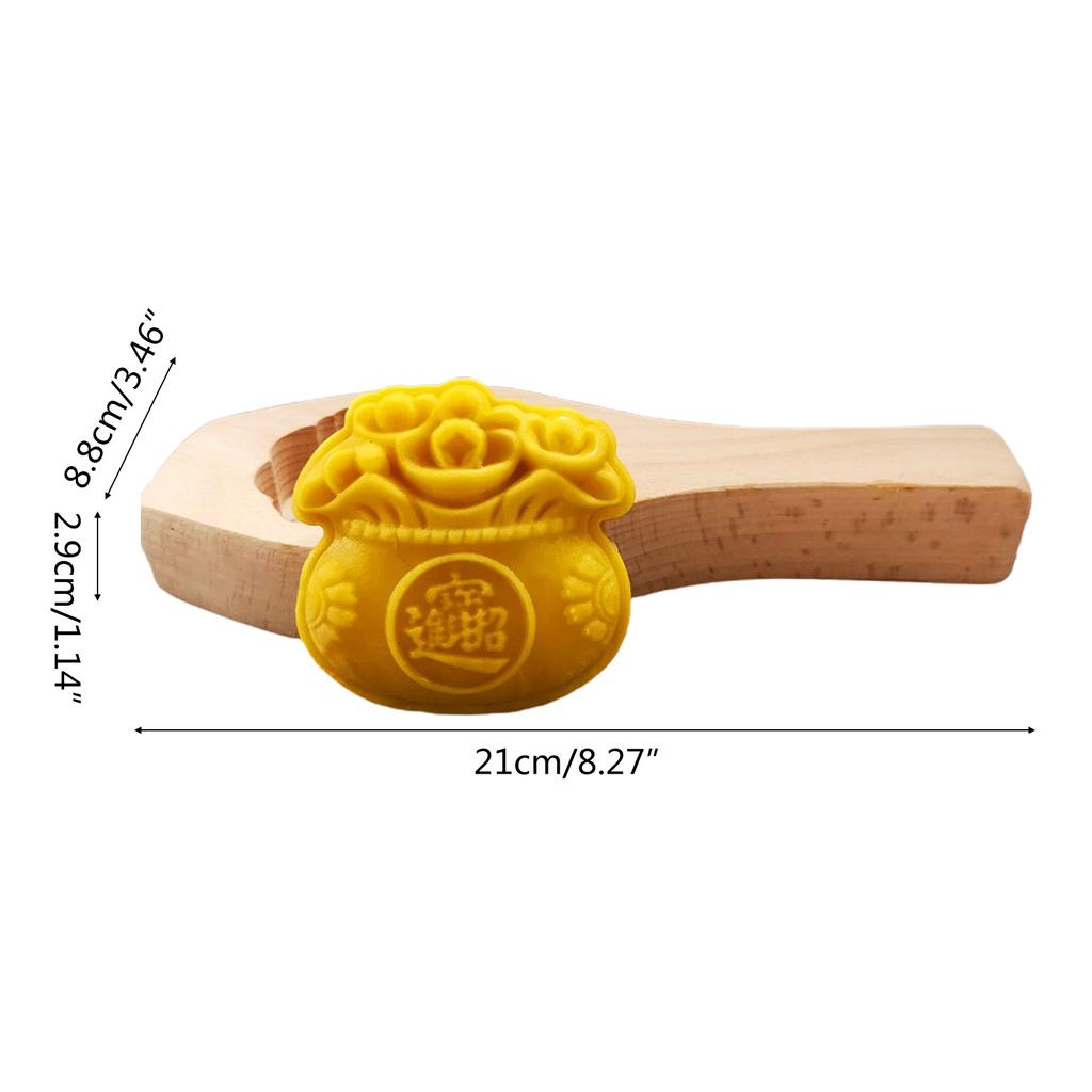 Wood Material DIY Mooncake Moulds Mooncake Stamps Baking Mooncake Accessories 8 Styles To Choose for Mid-Autumn Festival
