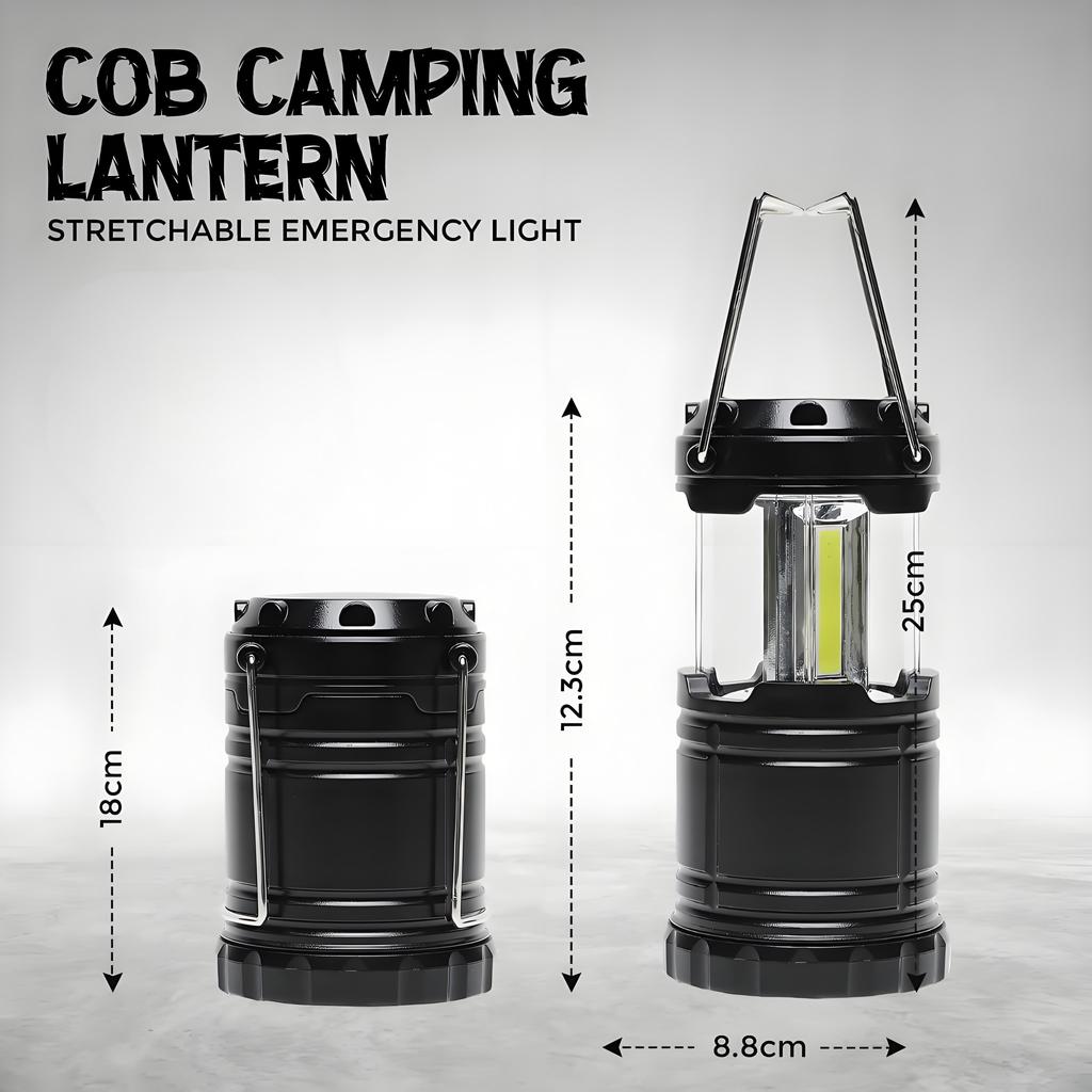 Collapsible LED Camping Lantern | Battery-Powered Super Bright Light | for Emergency Outdoor Camping Hiking & Power Outages