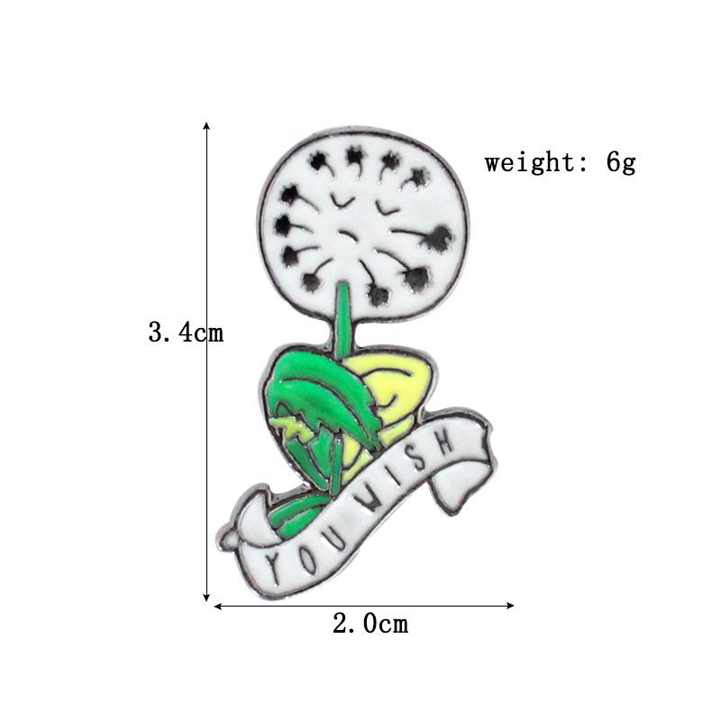 Cartoon Green Plants Brooch Set: Seedling, Cactus, Lemon Tree Series
