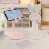 Mobile Phone Holder Adjustable Height Telescopic Stand 22.7-31.7cm Cute Bunny Ear Design Phone Mount for Desk Office Decor