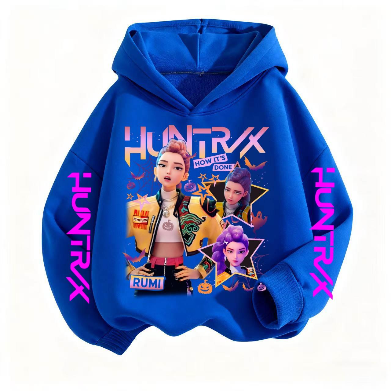 

K-pop Худі Мисливець на демонів для хлопчиків та дівчаток Куртка з довгим рукавом Хелловін Дитяче худі з принтом Модне худі Дитячий топ 160