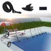 24Pcs Solar Blanket Straps Kit Including 8 Straps 8 Clips and 8 Fastener Solar Cover Reel Strap Kit for In-Ground Swimming Pool