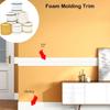 230cmX14cm Self-adhesive 3D Skirting Line XPE Foam Waistline Edge Banding Strip Tiles Border Paper