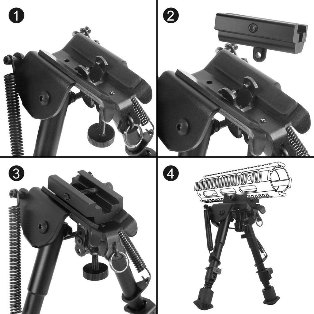 Gogoku Bipod & Sling Combo with Sling Stud Bipod Adapter Pivot Bipod with S Lock Hunting 6 to 9 Inches Bipod