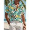Men's Geometric Pattern 3D Print Shirt Button Up Shirt Casual Shirt Summer Shirt Short Sleeve Daily Vacation Clothing