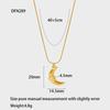 European and American retro moon sunflower pendant necklace stainless steel plated 18k gold jewelry accessories niche design