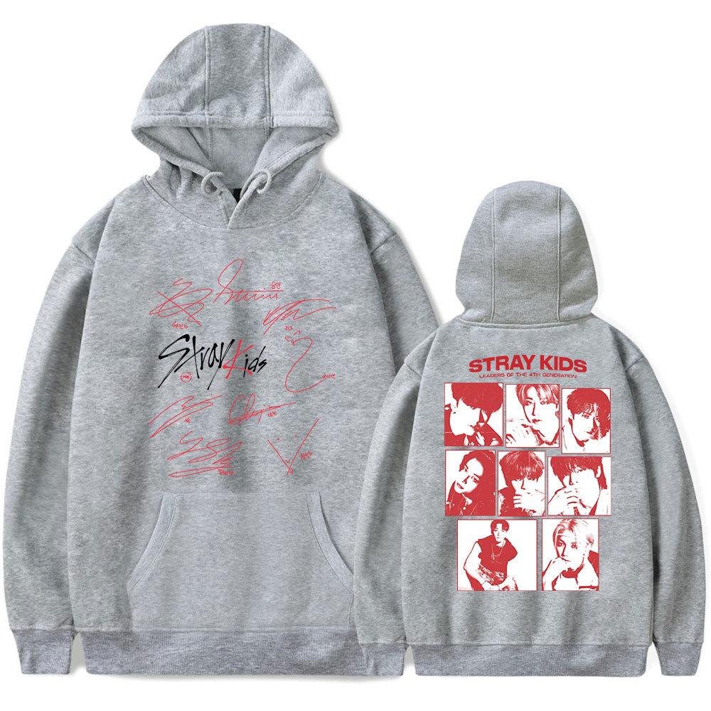 Fashion Stray Kpop Hoodies Autumn Long Sleeve Unisex Harajuku Pullovers Streetwear Clothes Sweatshirt