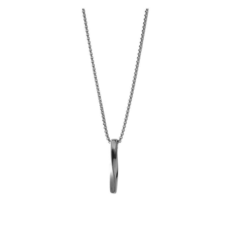 Silverfärgad Spiralhänge Halsband Herr Trendig Enkel Punk Cool Nyckelbenskedja Personlighet Hip Hop Halskedja Smycken