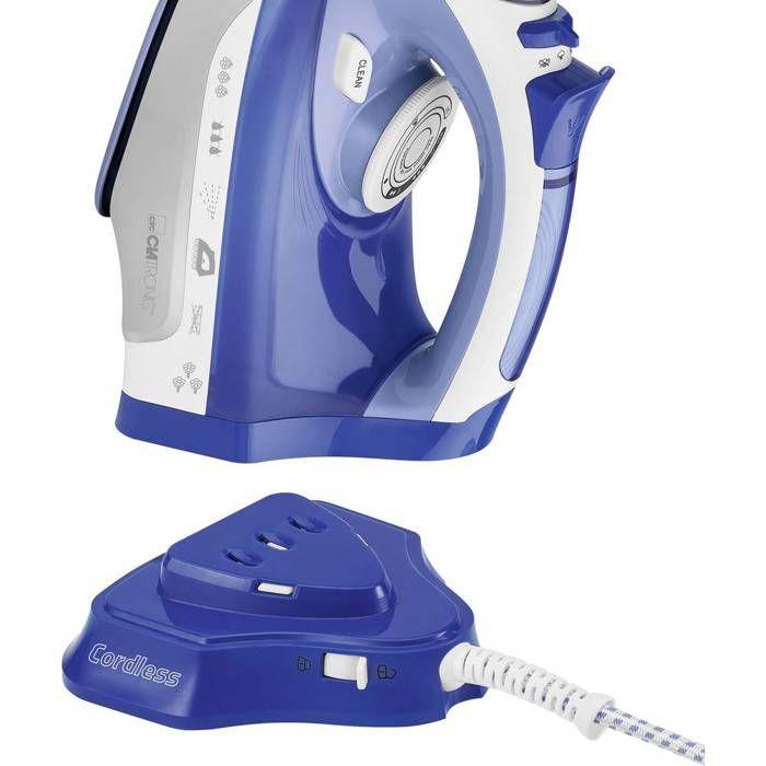 Fer à repasser à vapeur clatronic db 3706 blanc, bleu 2400 w