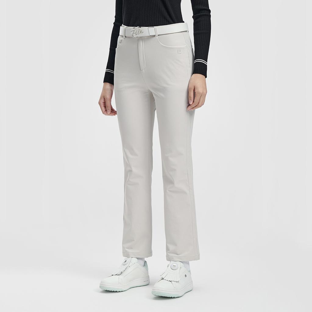 Fila Golf Series Simple Solid Color Comfortable Versatile Woven Casual Pants Women Bottoms Cloud-Gray A11W615806FGY