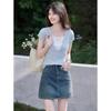 Women's Elegant Sleeveless Colorblock T-Shirt