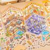 Fun 3D Miniature Scene Sticker Cartoon 3D Scenery Sticker Scrapbooking Sticker for Journal Phone Covers Water Bottle