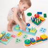 Montessori Wooden Sorting Stacking Toys Puzzle For Toddlers And Kids Preschool Fine Motor Skill Toy For 1 Years