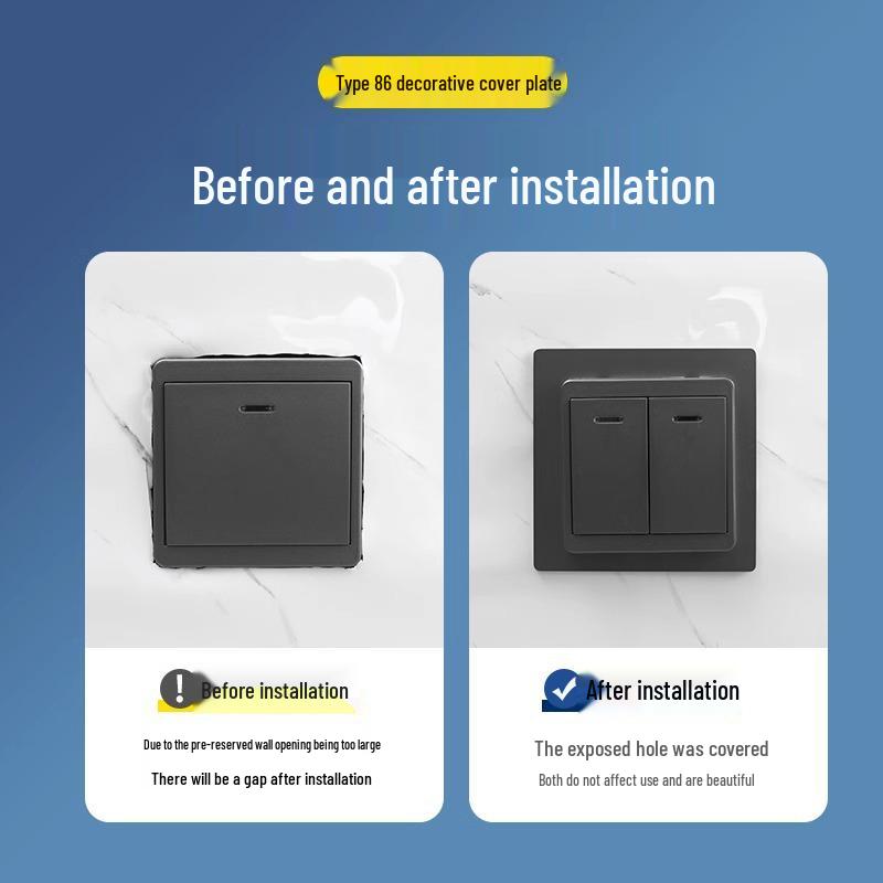 86 Typ Schalter Steckdose Dekorpaneel Unterlegscheibe zur Reparatur vergrößerter Fliesenlöcher