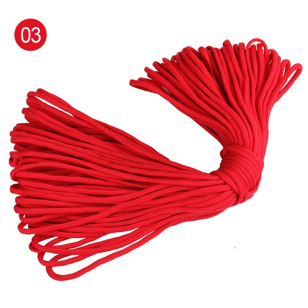 4mm 100meters Outdoor Hiking Polyester Paracord 7 Inner Strands Cores 550 Lbs Capacity Full Parachute Cord Nylon Bag Packing