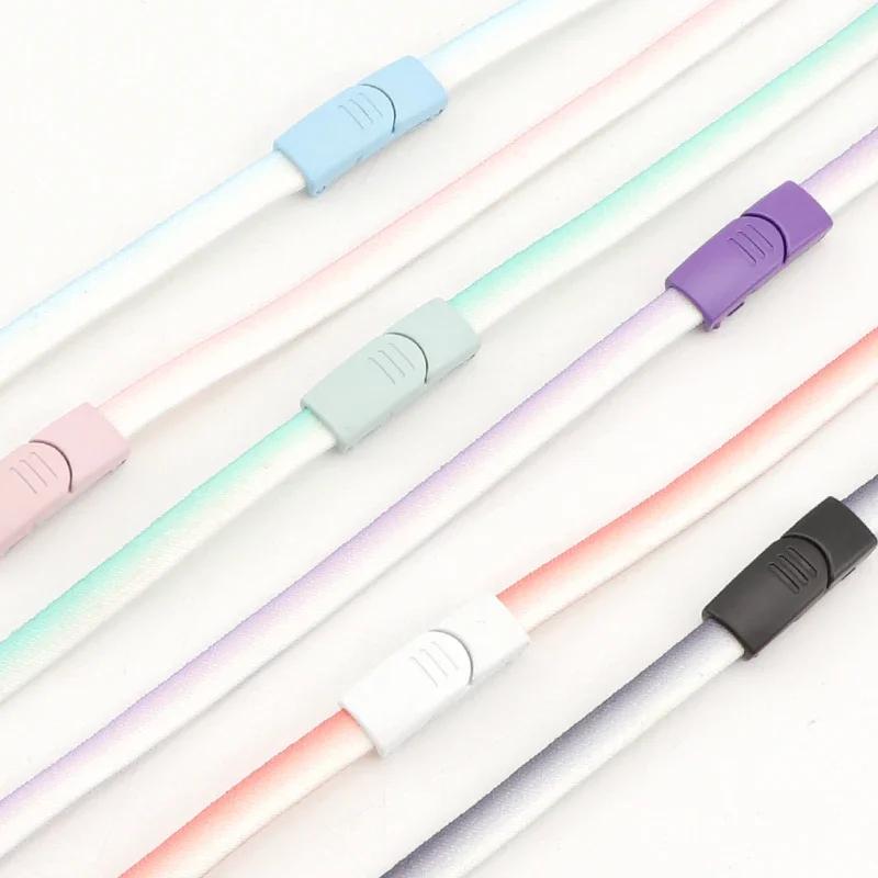 1 Pair Magnetic Buckle No Tie Shoelaces Tieless Lazy Shoe Laces Lock Quick Release Clasp Fits Casual Shoes Sneakers Boots Canvas