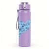 1PC Blue Floral Hummingbird 750ml Color Plastic Sports Water Bottle Leakproof Flip Straw Lid Suitable for Sports Office Home Use