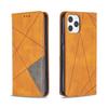 Applicable To iPhone16E Prismatic Mobile Phone Leather Case 17Pro Cowhide Pattern Protective Case 14plus Two-color Splicing S25